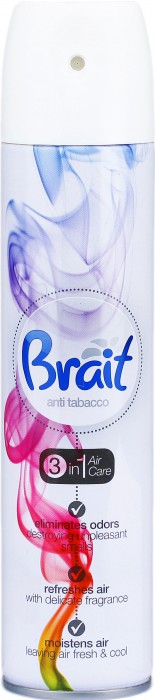 Brait osvěžovač vzduch 3in1 300ml Anti Tabacco