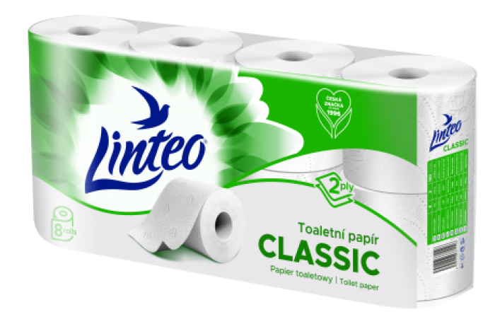 LINTEO Toaletní Papír 2 vrstvý 7+1ks Bílé