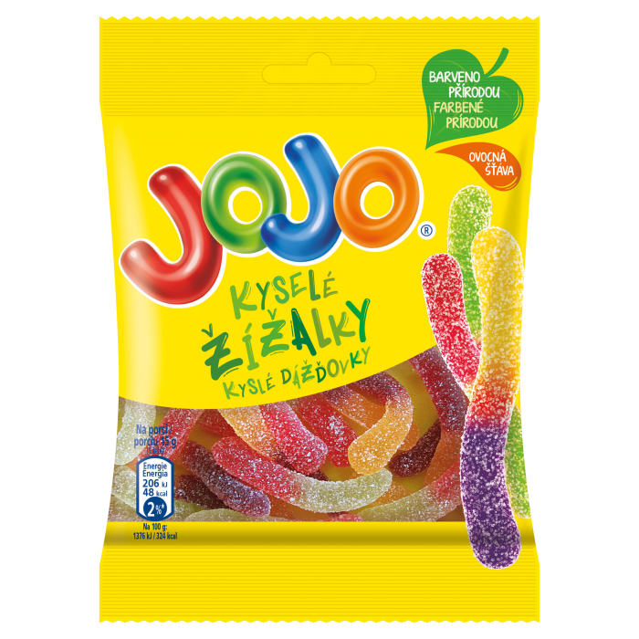 JOJO Kyselé Žížalky 28x80g N1 CZ