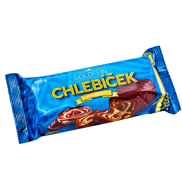 Goldfein Chlebíček Mramorový v polevě 400g