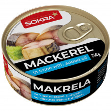 Makrela ve vlastní šťávě s přídavkem oleje 240g