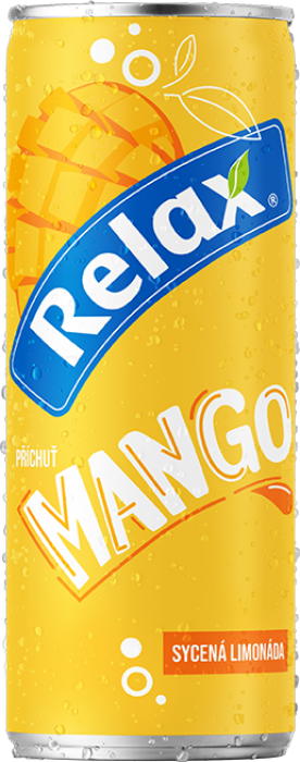 Relax 330ml limonáda Mango plech