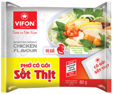 VIFON Phở có gói sốt thịt vị GÀ 80g - Polévka s přichutím Kuřecím masem