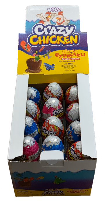 Nova Surpirse-Crazy Chicken čokoládové vajíčka 25g