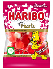 Haribo Hearts želé cukrovinky s ovocnou příchutí s pěnovým cukrem 80g