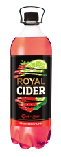 Royal CIDER 1L Alkoholický nápoj s příchutí Jahoda-Limetka 4,7% Alk.