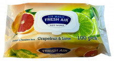 Fresh Air Vlhčené Ubrousky 100ks Grapefruit&Lime