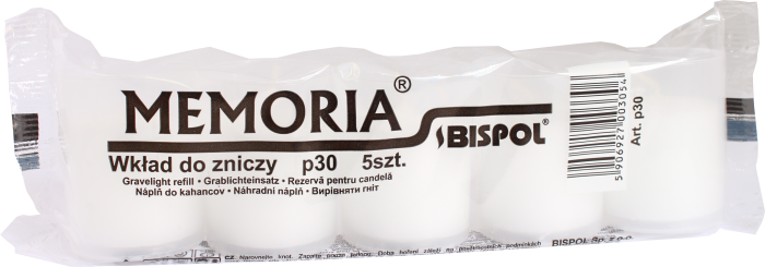 BISPOL Svíčka hřbitovní P30 A5 Bílé