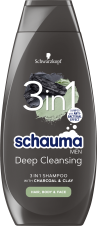 Schauma šampon MEN 400ml CHARCOAL + clay