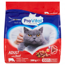 PreVital 0,3kg granule kočka hovězí se zeleninou