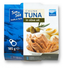Tuňák Chunk v olivovém oleji 185g SUN&SEA