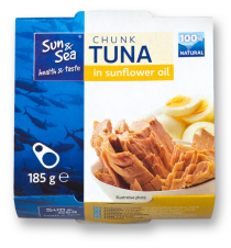 Tuňák Chunk ve slunečnicovém oleji 185g SUN&SEA