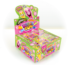 Johny Bee - Bubble Gum Color Efect žvýkačky s práškou 35g x 18