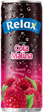 Relax 330ml limonáda Cola - Maliny plech