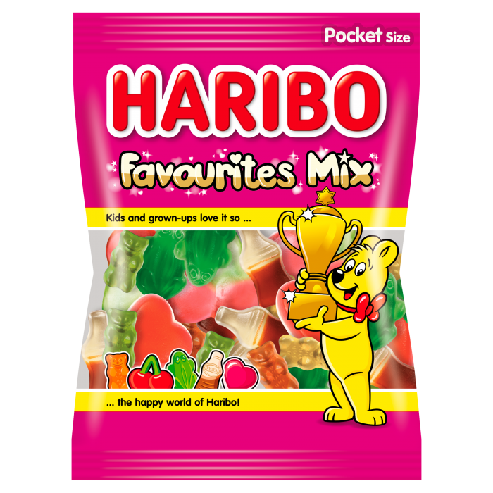 Haribo Favourites Mix želé s ovocnými příchutěmi 80g